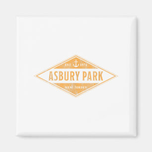 Asbury Park New Jersey Nj Souvenir Urlaub Vintag Magnet