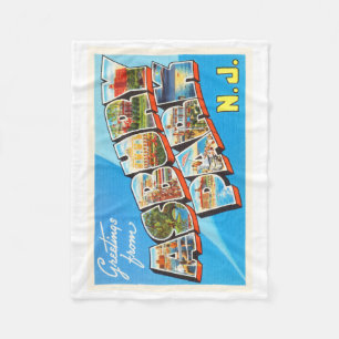 Asbury Park-New-Jersey NJ Vintage Reise-Postkarte Fleecedecke