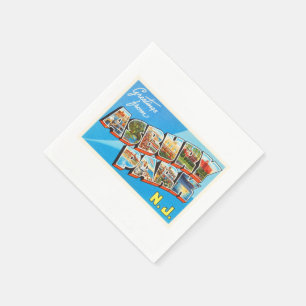Asbury Park-New-Jersey NJ Vintage Reise-Postkarte Serviette