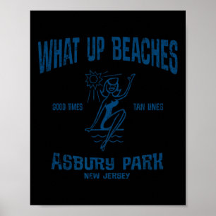 Asbury Park New Jersey Nj Vintage Strände Poster