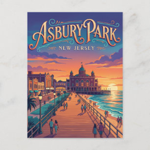 Asbury Park New Jersey Postkarte