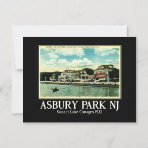 Asbury Park NJ 1930er Vintag Inspiriert Postkarte