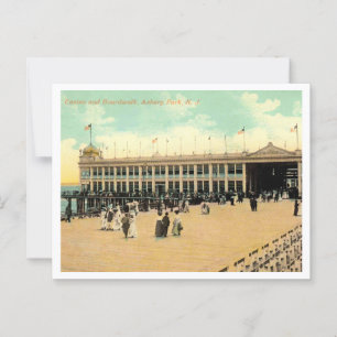Asbury Park NJ, Casino and Boardwalk, 1910 Vintag Postkarte