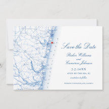 Asbury Park NJ Karte Elegantes Navy Blue Foto