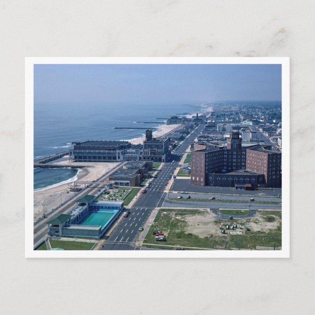 Asbury Park NJ< New Jersey 1978, Luftbild Postkarte (Vorderseite)