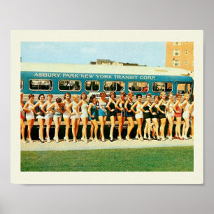 Asbury Park NJ, Schönheitswettbewerb Vintage Poster