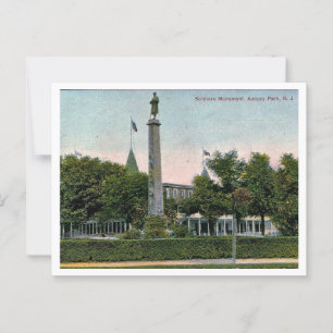 Asbury Park NJ Soldiers Monument 1911 Inspiriert Postkarte