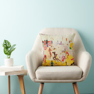 Asbury Park South by Florine Stettheimer Kissen