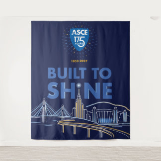 ASCE Built to Shine Glänzendes Banner Wandteppich