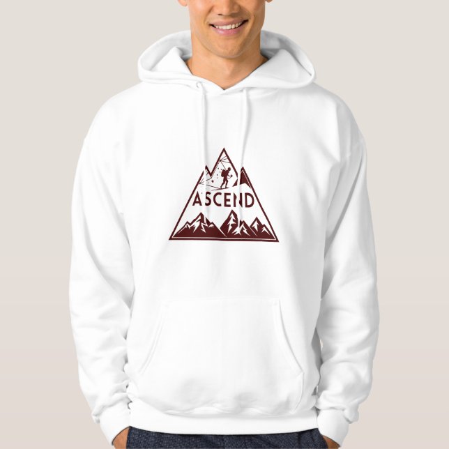 Ascend Mountain Hoodie – Minimale Geometrie (Vorderseite)