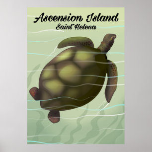 Ascension-Insel-Meereschildkröte Poster