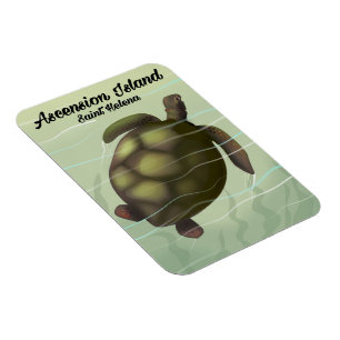 Ascension Island Meeresschildkröte Magnet