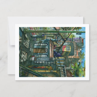 Ascensor al atardecer postkarte