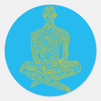 Ascetic (Baby mit gelber/w) Runder Aufkleber