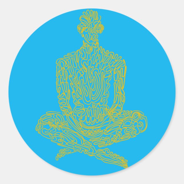 Ascetic (Baby mit gelber/w) Runder Aufkleber (Vorderseite)