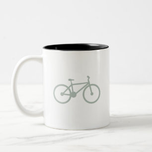Asch-Grau-Fahrrad Zweifarbige Tasse