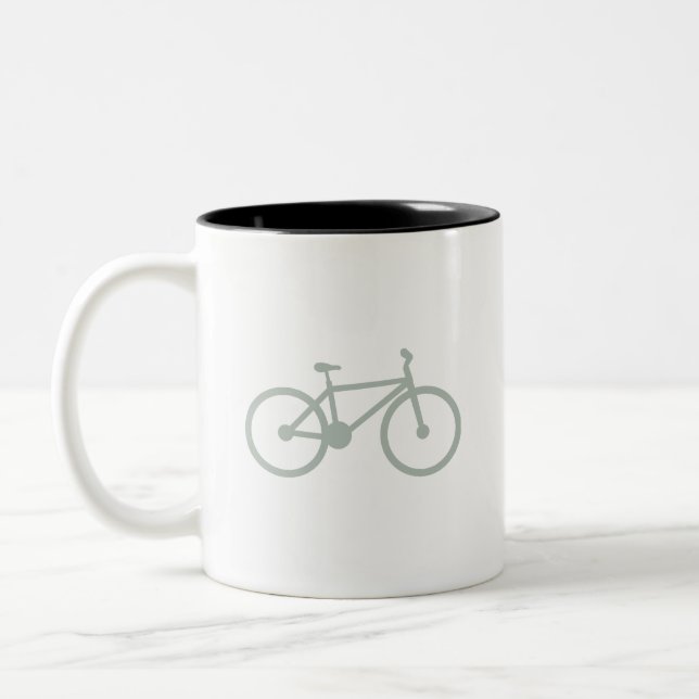 Asch-Grau-Fahrrad Zweifarbige Tasse (Links)