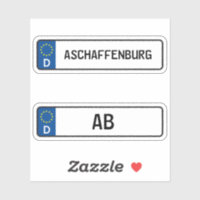 Aschaffenburg kennzeichen, deutscher Führerschein