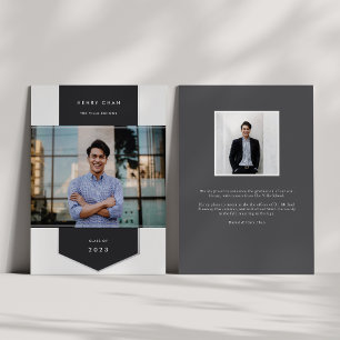 Asche Foil Banner Foto Abschluss Folieneinladung