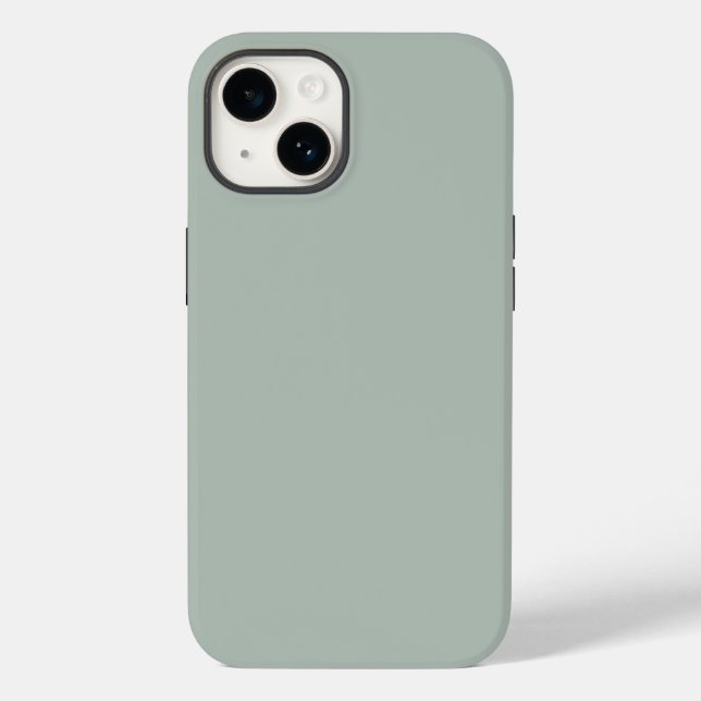 Asche grau (Vollfarbe) Case-Mate iPhone Hülle (Rückseite)