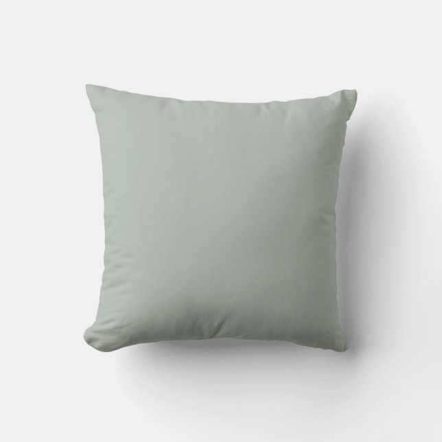 Asche grau (Vollfarbe) Kissen (Vorderseite)