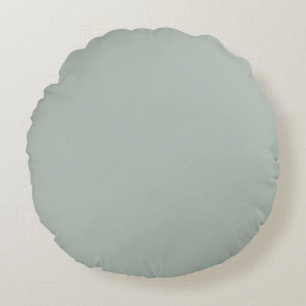 Asche grau (Vollfarbe) Rundes Kissen