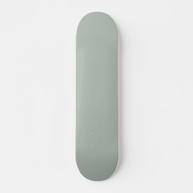 Asche grau (Vollfarbe) Skateboard (Vorne)
