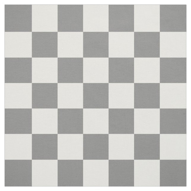 Asche Grau-Weiß-Schachbrett-Muster Textil Stoff (Muster)
