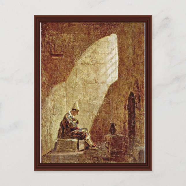 Asche Mittwoch, By Spitzweg Carl Postkarte (Vorderseite)