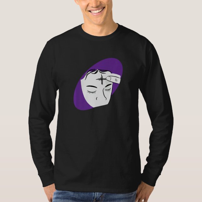 Asche Mittwoch Cool Christentum Fasting Day Kathol T-Shirt (Vorderseite)