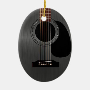 Asche-schwarze Acoustikale Gitarre Keramik Ornament