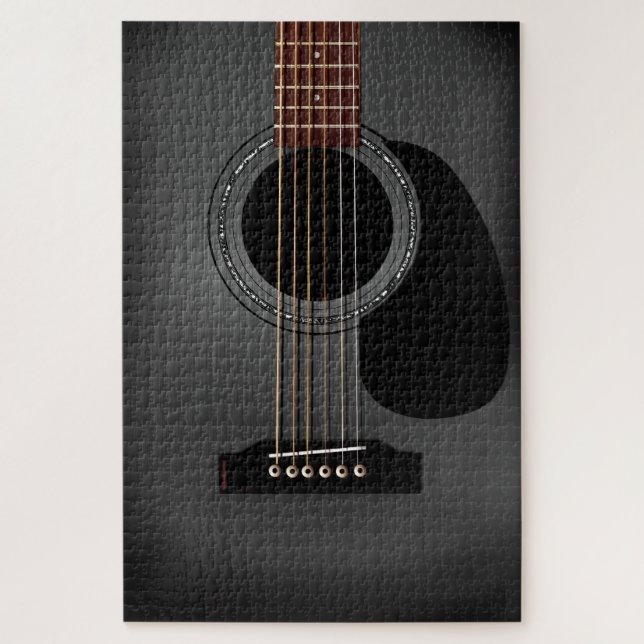 Asche-schwarze Acoustikale Gitarre Puzzle (Vertikal)