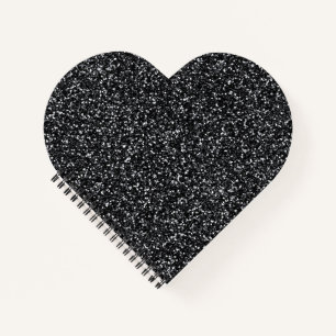 Asche Schwarzer Glitter Notizbuch