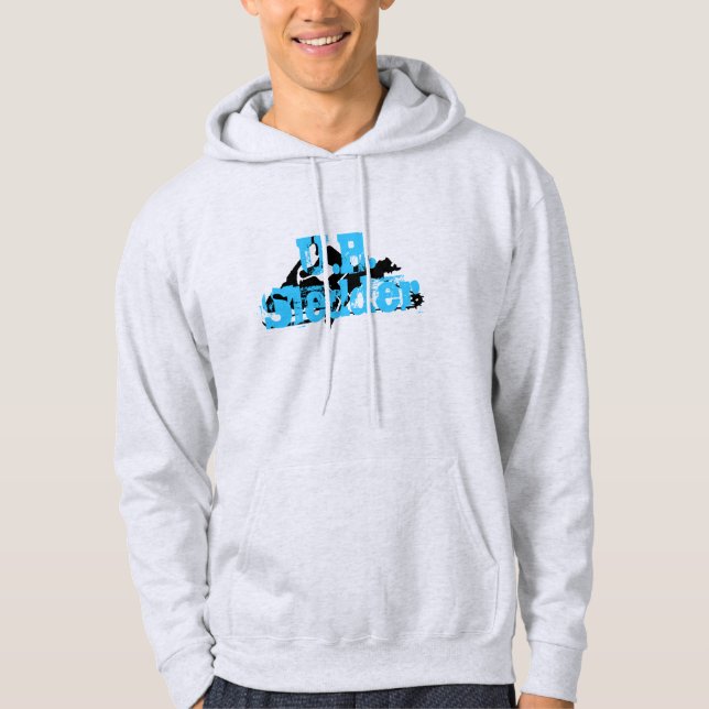 Asche "U.P. Sledder" färbte HERAUF Snowmobile Hoodie (Vorderseite)