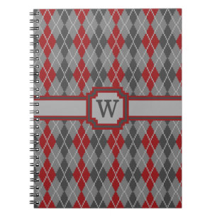 Asche und Glut Argyle Notizbuch Notizblock