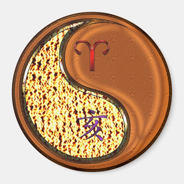 Äsche und Holzbohlen Magnet (Vorne)