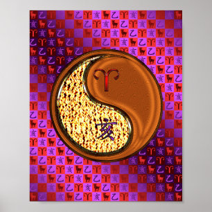 Äsche und Holzbohlen Poster