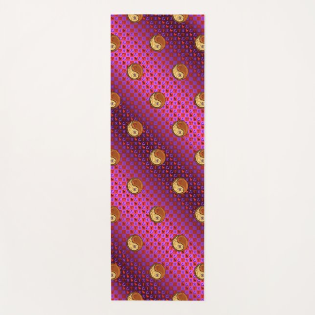 Äsche und Holzbohlen Yogamatte (Vorderseite)