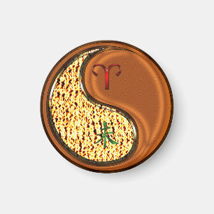 Äsche und Holzziege Magnet