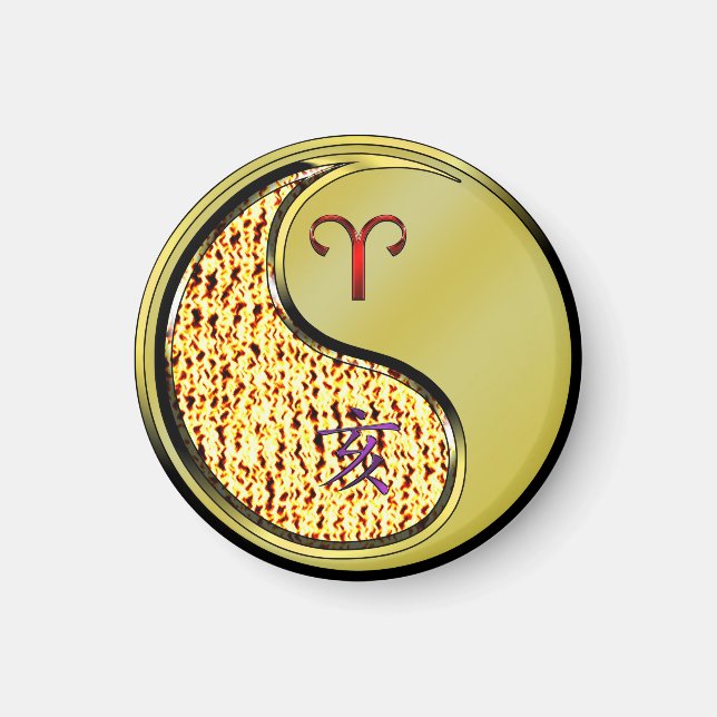 Äsche und Metallbügel Magnet (Vorne)