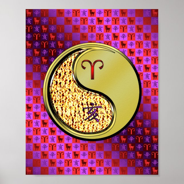 Äsche und Metallbügel Poster (Vorne)