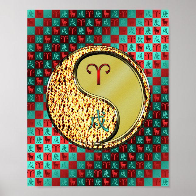 Äsche und Metallhund Poster (Vorne)