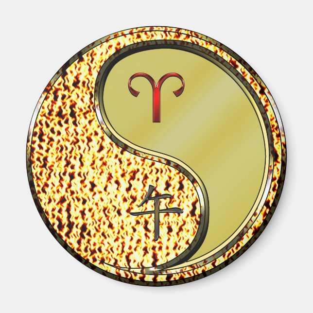 Äsche und Metallpferd Magnet (Vorne)