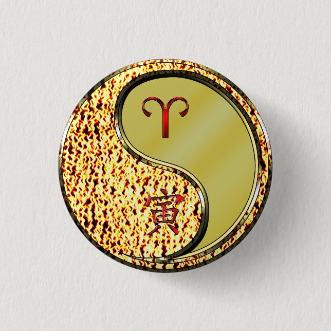 Äsche und Metallschläger Button (Vorderseite)