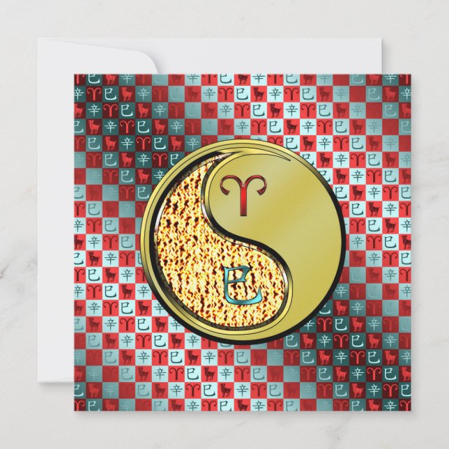 Äsche und Metallschlange Karte (Vorderseite)