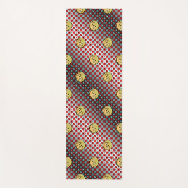 Äsche und Metallschlange Yogamatte (Vorderseite)