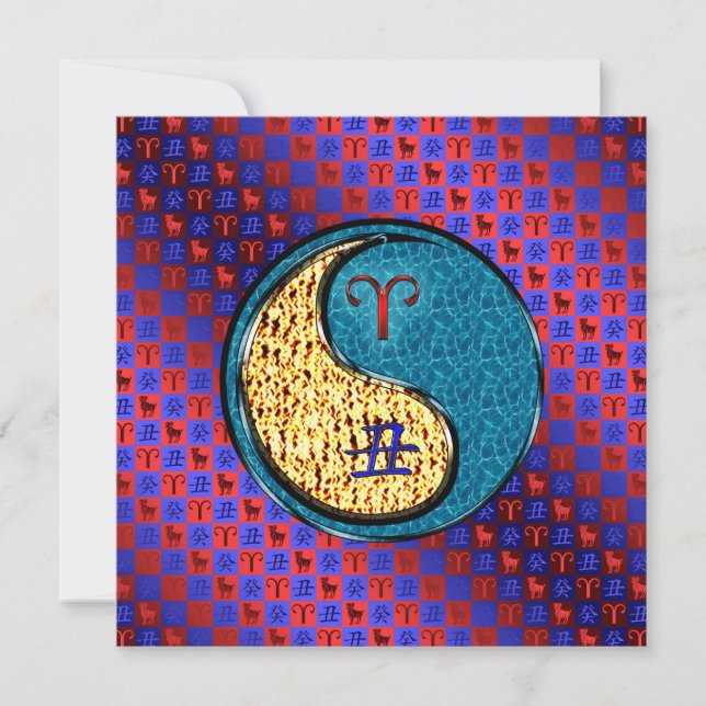 Äsche und Wasser Karte (Vorderseite)