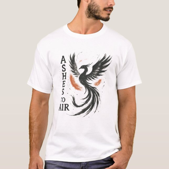 Asche zu Luft, steigender Phönix Mark T-Shirt (Vorderseite)