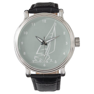 Aschen-Grau-Segeln Armbanduhr