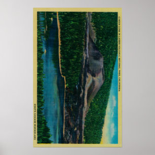 Aschen-Kegel in vulkanischem Nationalpark Lassens Poster